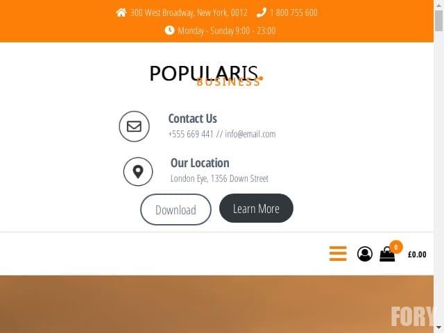 Popularis Business - бесплатная тема WP